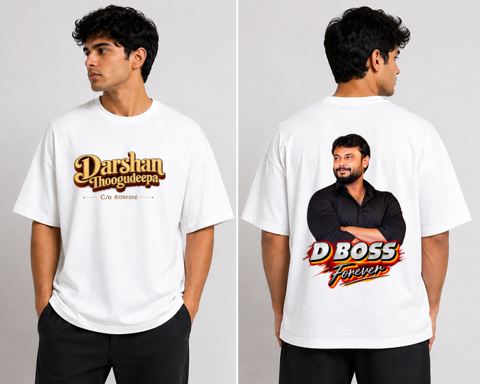 Darshan Thoogudeepa Forever Oversized T shirt